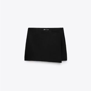 Zara Asymmetric Skort in Black size XS NWT
